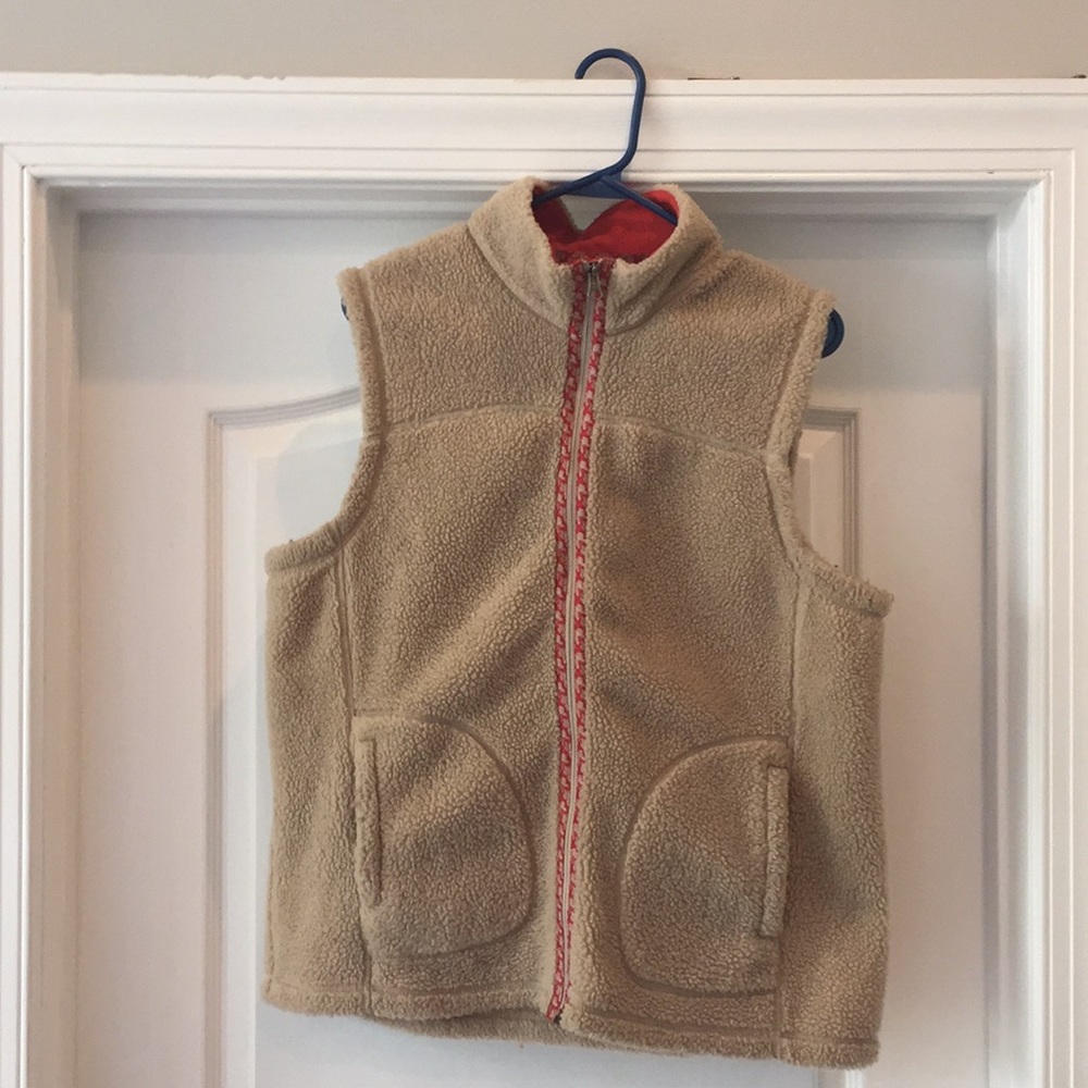 LL Bean Fleece Zip Up Vest Women’s Large